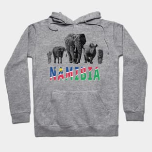 Namibia Wildlife Big Five for Namibia Safari Fans Hoodie